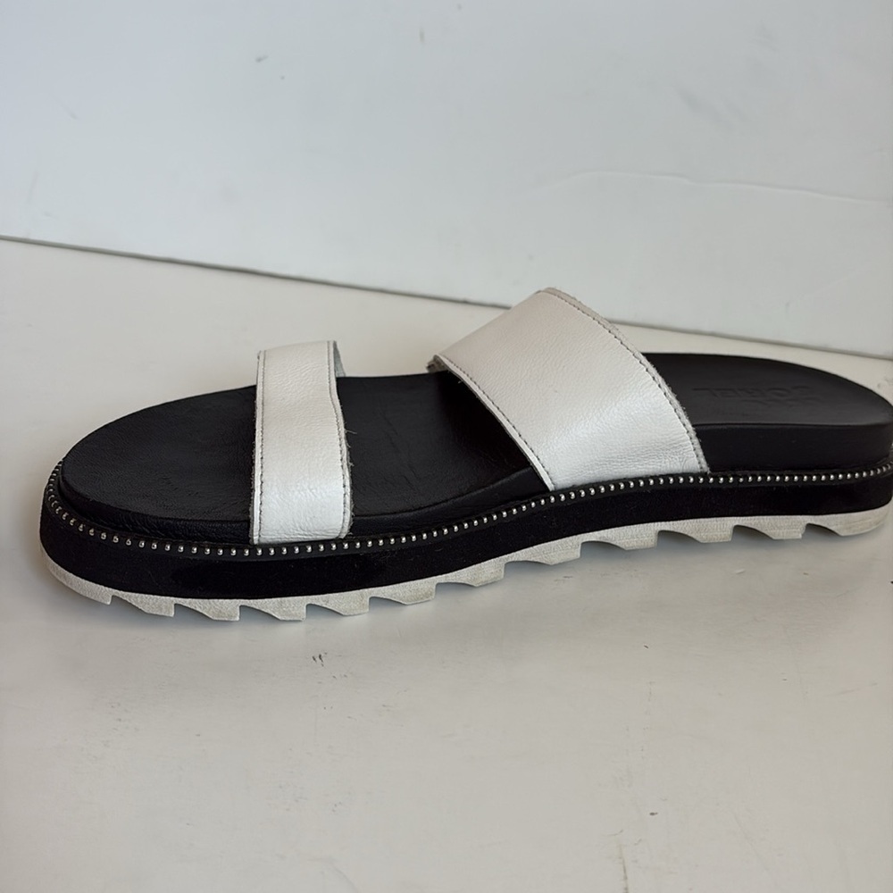 Sorel white Roaming Roaming Buckle Slides slide sandal slip on silver buckle - Picture 10 of 16